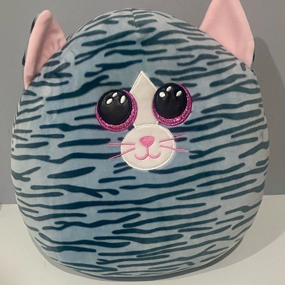 TY Squish-A-Boo KiKi Gray Striped Cat - Picture 2 of 6